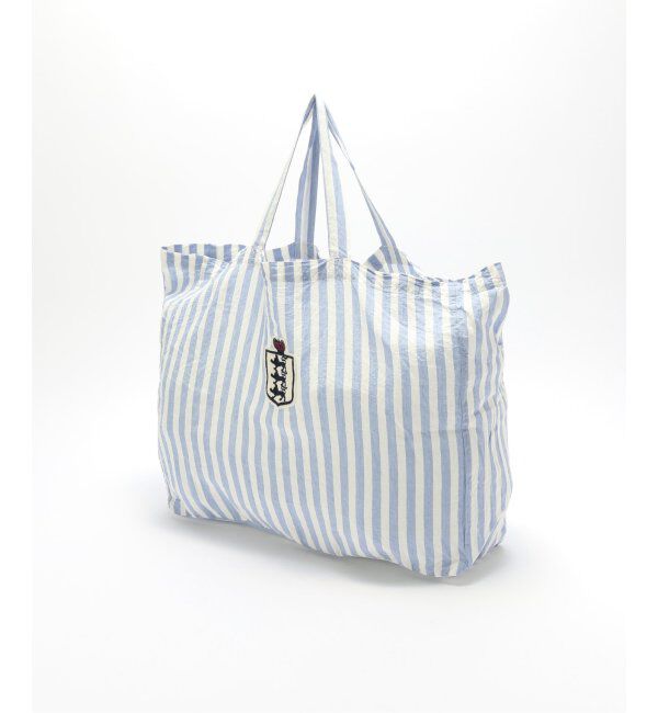 journal standard Furniture「【R&D.M.Co/オールドマンズテイラー】FOOT BALL STRIPE TOTE　トートバッグ」|トートバッグ|ブルー