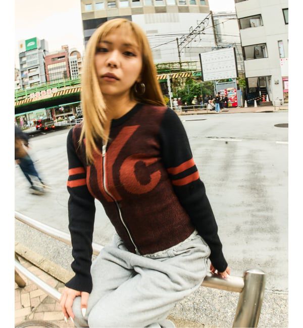 JOINT WORKS「ANNA SUI NYC / アナスイエヌワイシー NYCハイショクZIPカーデ」|カーディガン|ブラック