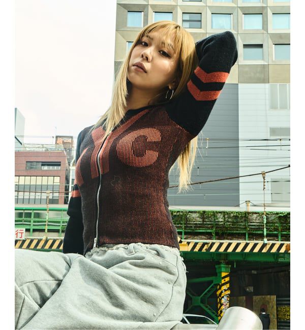 JOINT WORKS「ANNA SUI NYC / アナスイエヌワイシー NYCハイショクZIPカーデ」|カーディガン|