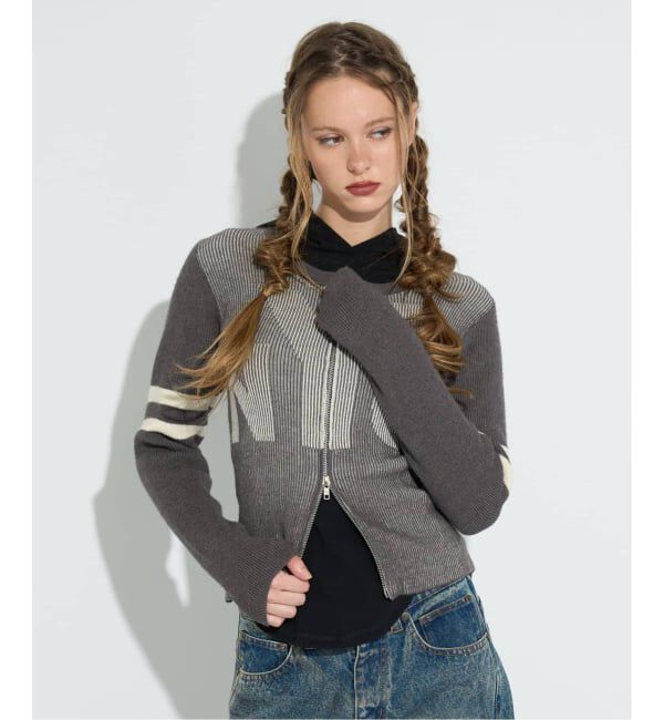 JOINT WORKS「ANNA SUI NYC / アナスイエヌワイシー NYCハイショクZIPカーデ」|カーディガン|