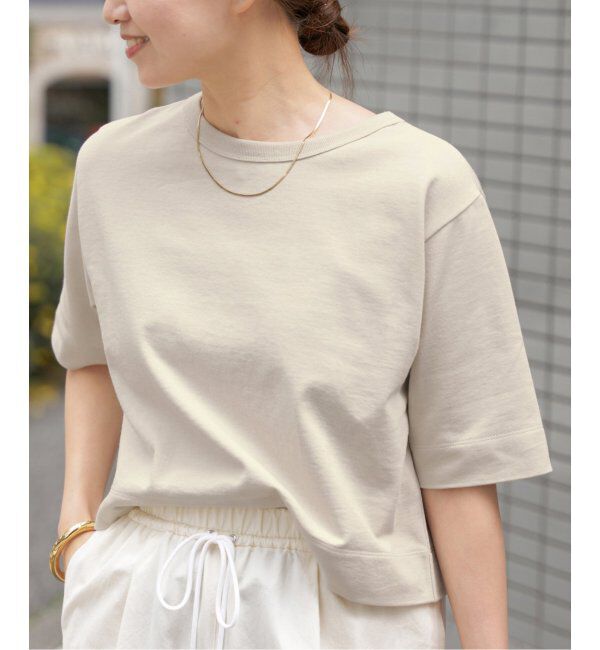 IENA「クロップドTシャツ」|Tシャツ・カットソー|ベージュ