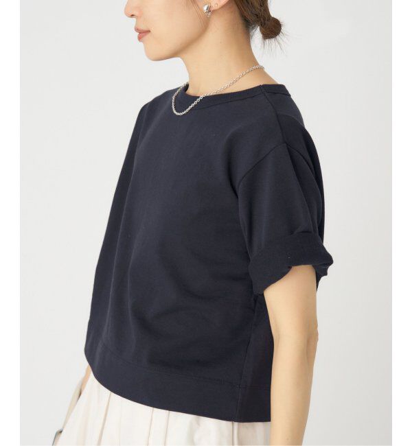IENA「クロップドTシャツ」|Tシャツ・カットソー|ネイビー