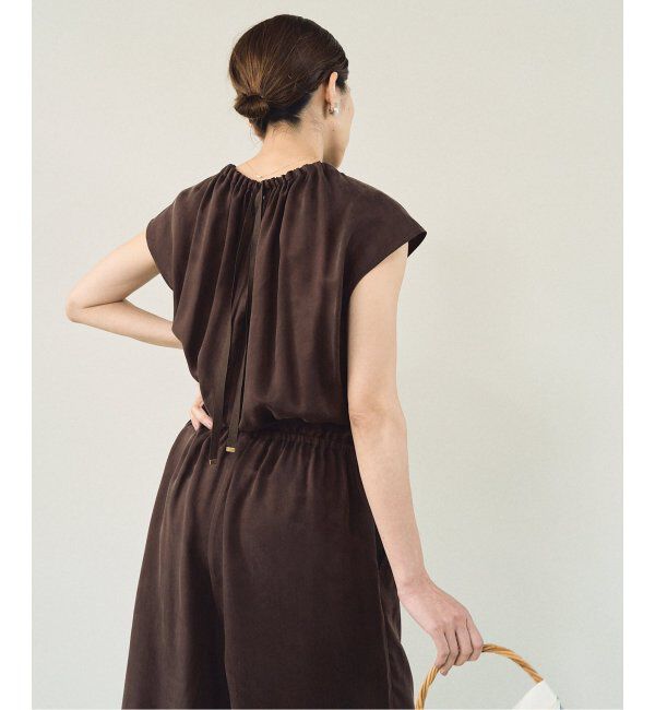 IENA「《追加2》キュプラギャザーネックオールインワン」|オールインワン|