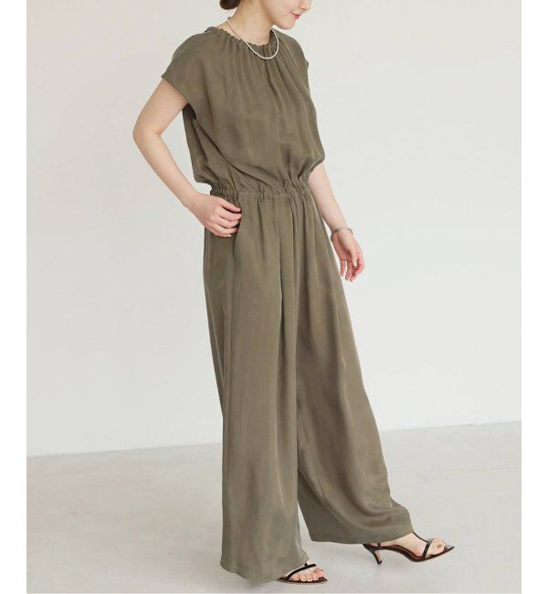 IENA「《追加2》キュプラギャザーネックオールインワン」|オールインワン|