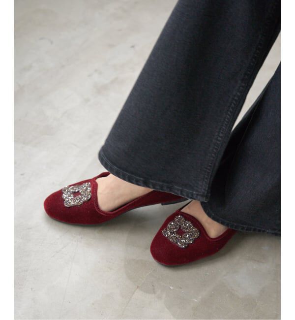 IENA「《WEB限定/追加》MALUS/マリュス VELVET BIJOU SHOES」|その他|