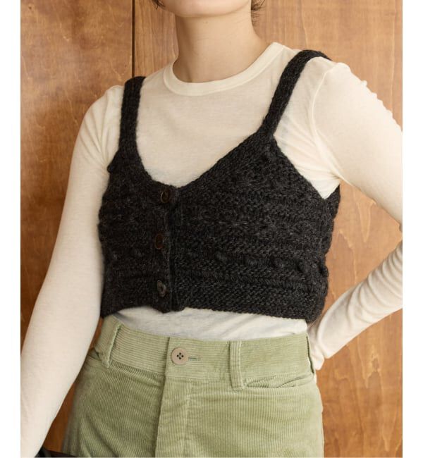 IENA LA BOUCLE「IENA LA BOUCLE デフォルメハンドニットビスチェ」|ニット・セーター|