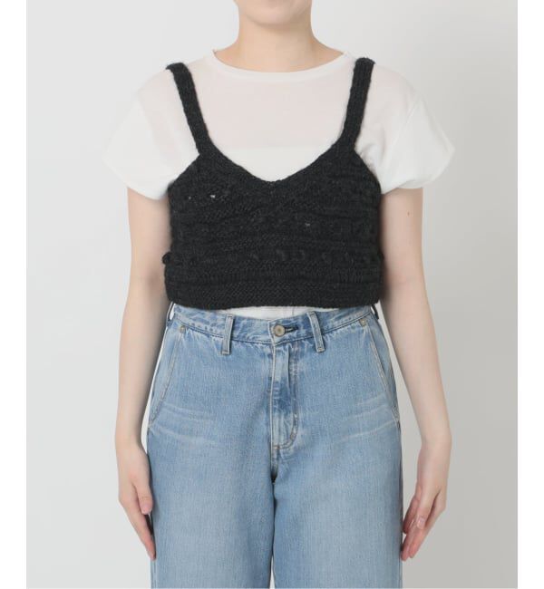 IENA LA BOUCLE「IENA LA BOUCLE デフォルメハンドニットビスチェ」|ニット・セーター|