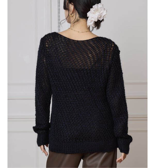IENA LA BOUCLE「babaco/ババコ loose knitted silk pullover BA01-LI290K」|ニット・セーター|