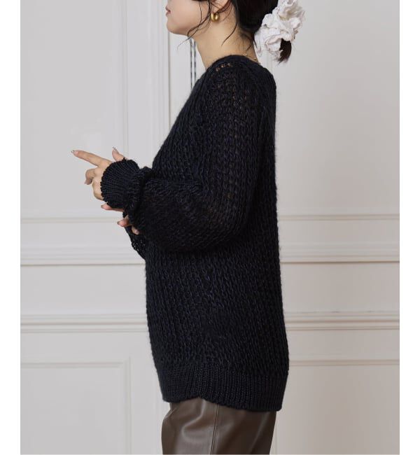IENA LA BOUCLE「babaco/ババコ loose knitted silk pullover BA01-LI290K」|ニット・セーター|