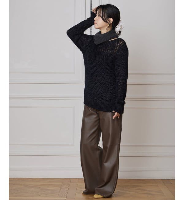 IENA LA BOUCLE「babaco/ババコ loose knitted silk pullover BA01-LI290K」|ニット・セーター|