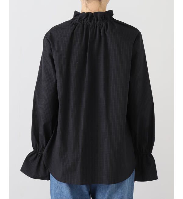 SLOBE IENA「コットンチェックフリルブラウス」|シャツ・ブラウス|