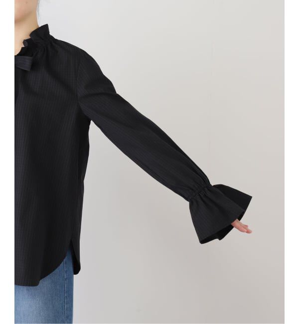 SLOBE IENA「コットンチェックフリルブラウス」|シャツ・ブラウス|