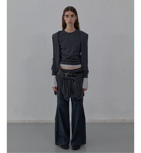 PULP「【Geek Office / ギークオフィス】LCDC TM / TIED DETAIL LAYERED KNIT SKIRT」|スカート|