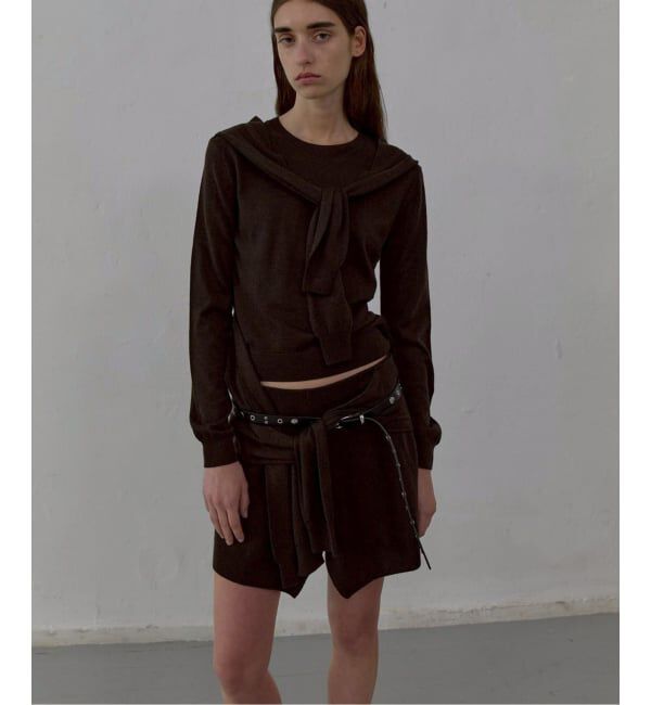 PULP「【Geek Office / ギークオフィス】LCDC TM / TIED DETAIL LAYERED KNIT SKIRT」|スカート|