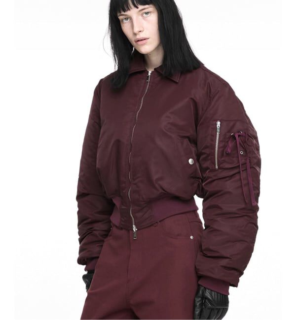 PULP「【Geek Office / ギークオフィス】NACHE / ナチェ CROPPED BOMBER JACKET」|その他|ボルドー