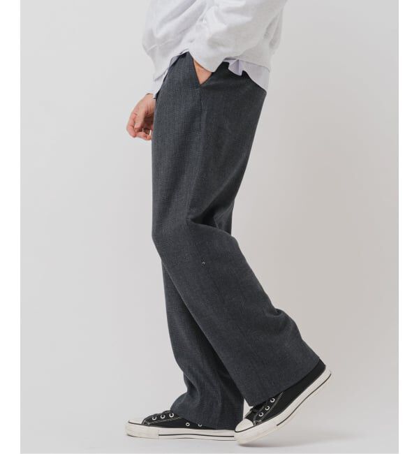 EDIFICE「サキソニー 1タック イージーパンツ」|スラックス|