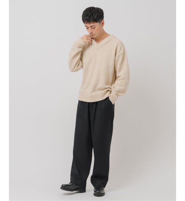 EDIFICE「サキソニー 1タック イージーパンツ」|スラックス|