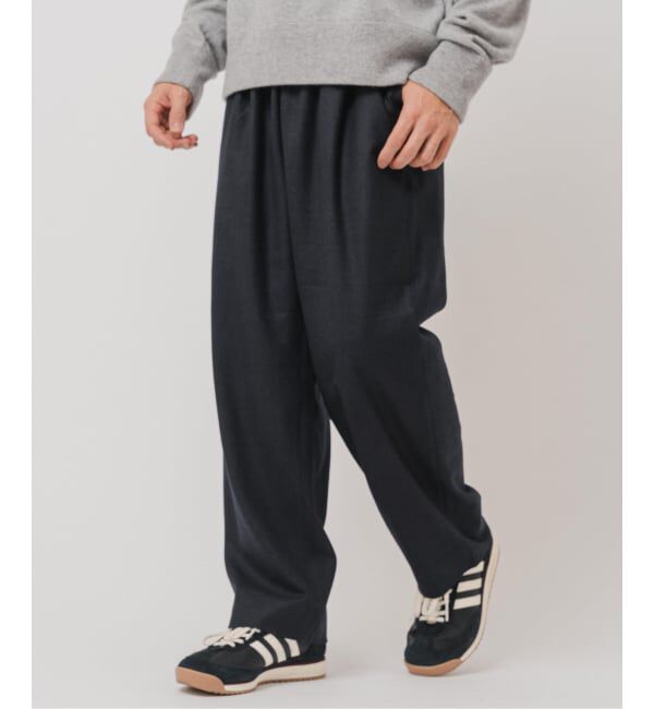 EDIFICE「サキソニー 1タック イージーパンツ」|スラックス|