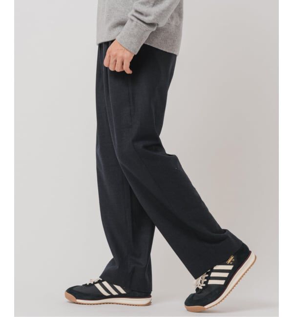 EDIFICE「サキソニー 1タック イージーパンツ」|スラックス|