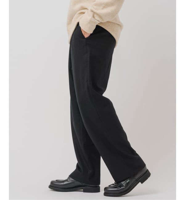 EDIFICE「サキソニー 1タック イージーパンツ」|スラックス|