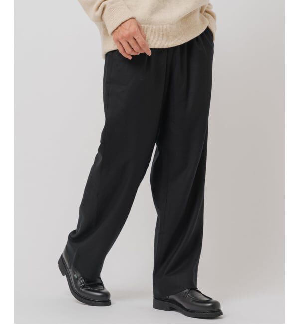 EDIFICE「サキソニー 1タック イージーパンツ」|スラックス|