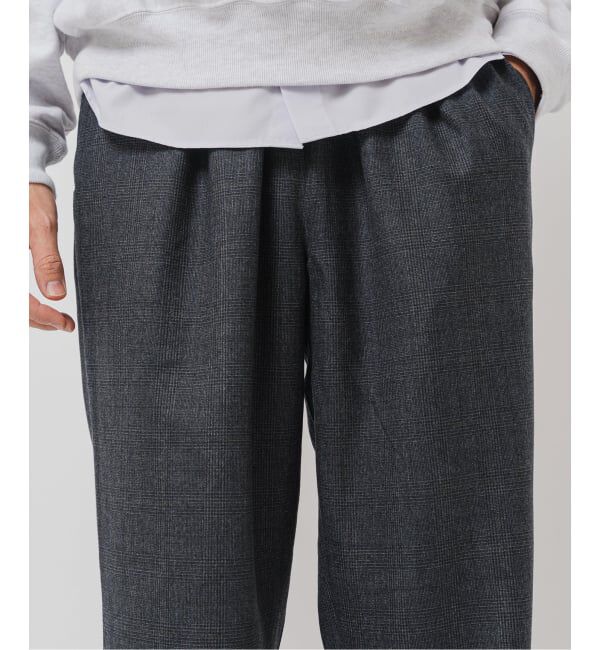 EDIFICE「サキソニー 1タック イージーパンツ」|スラックス|グレー