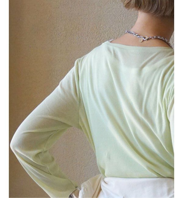 journal standard luxe「シアーテレコ プルオーバー」|Tシャツ・カットソー|グリーン B