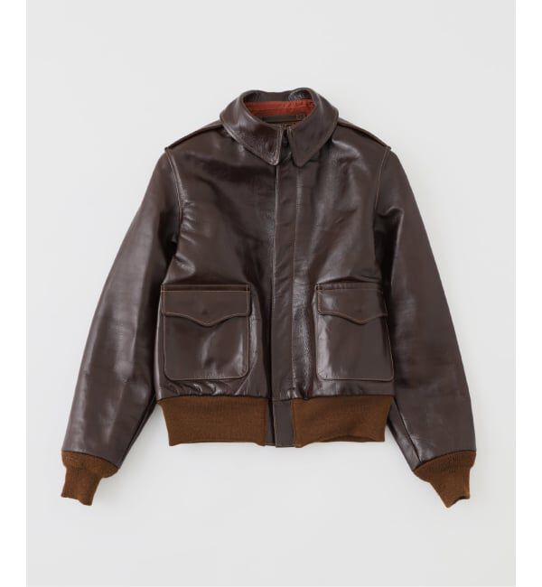 JOURNAL STANDARD「BUZZ RICKSONS / バズリクソンズ A-2 ROUGHWEAR CLOTHING CO」|ライダースジャケット|ブラウン