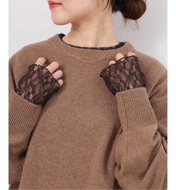 JOURNAL STANDARD relume「《追加予約》フラワーシアーレースロングスリーブ」|Tシャツ・カットソー|ブラウン