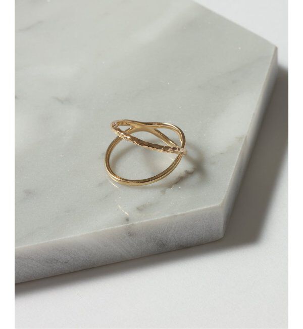 Lilas by Spick&Span「クロスラインピンキーリング K10」|リング|