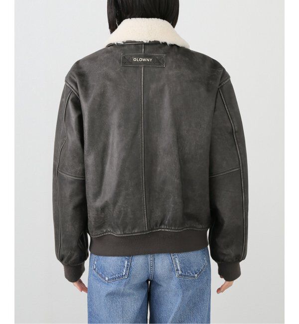 U by SPICK&SPAN「GLOWNY/グロウニー AIR FORCE LEATHER JACKET 2」|ライダースジャケット|