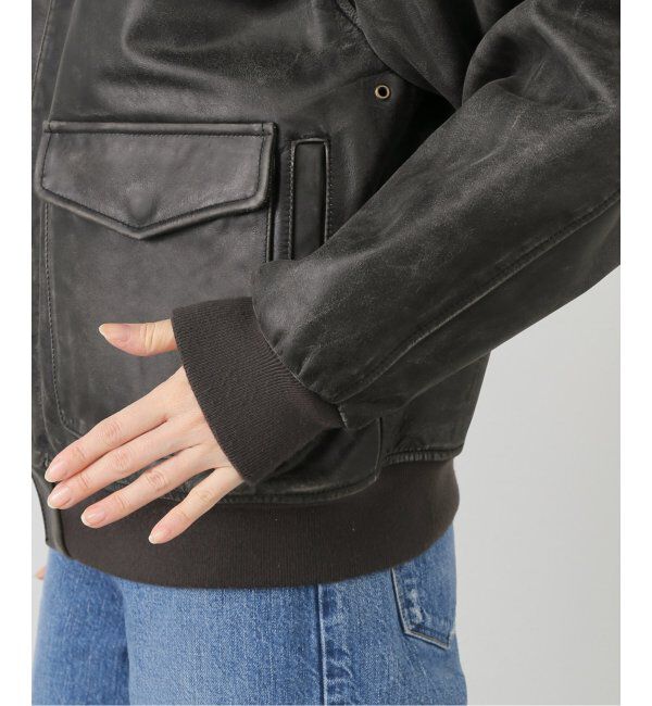 U by SPICK&SPAN「GLOWNY/グロウニー AIR FORCE LEATHER JACKET 2」|ライダースジャケット|