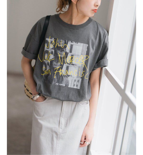 Spick and Span「《WEB限定追加2》J.J.Mercer / ジェイジェイマーサー Photo Tsh」|Tシャツ・カットソー|ブラック A