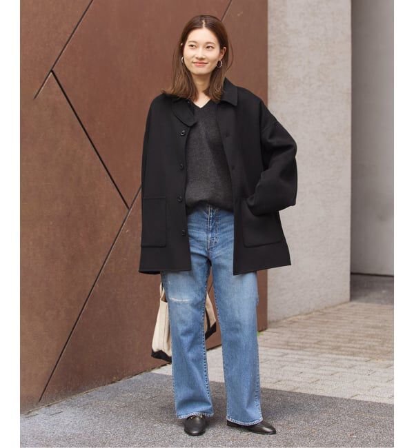 FRAMeWORK「ハミルトンバルカラーミドルコート」|ステンカラーコート|