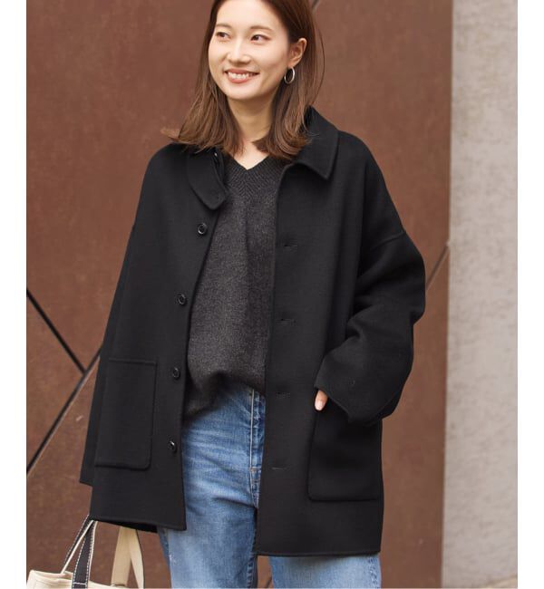 FRAMeWORK「ハミルトンバルカラーミドルコート」|ステンカラーコート|