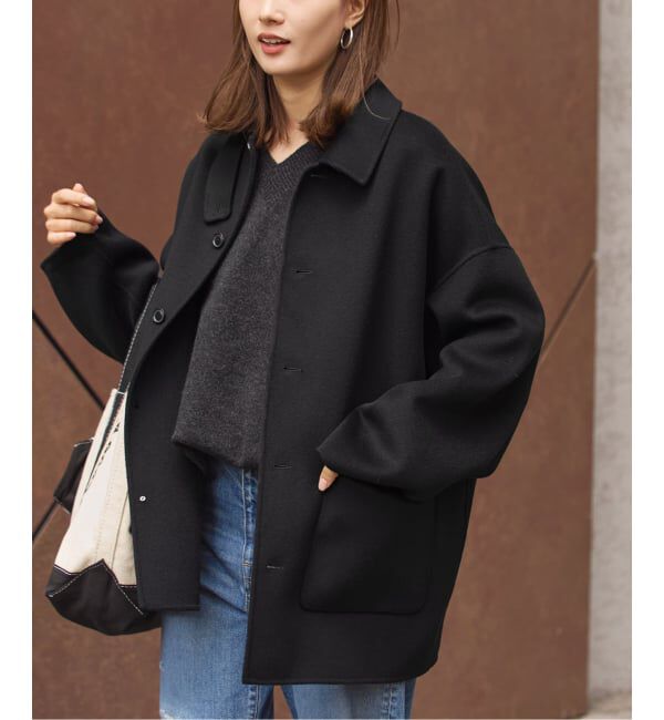 FRAMeWORK「ハミルトンバルカラーミドルコート」|ステンカラーコート|