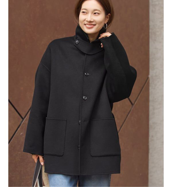 FRAMeWORK「ハミルトンバルカラーミドルコート」|ステンカラーコート|