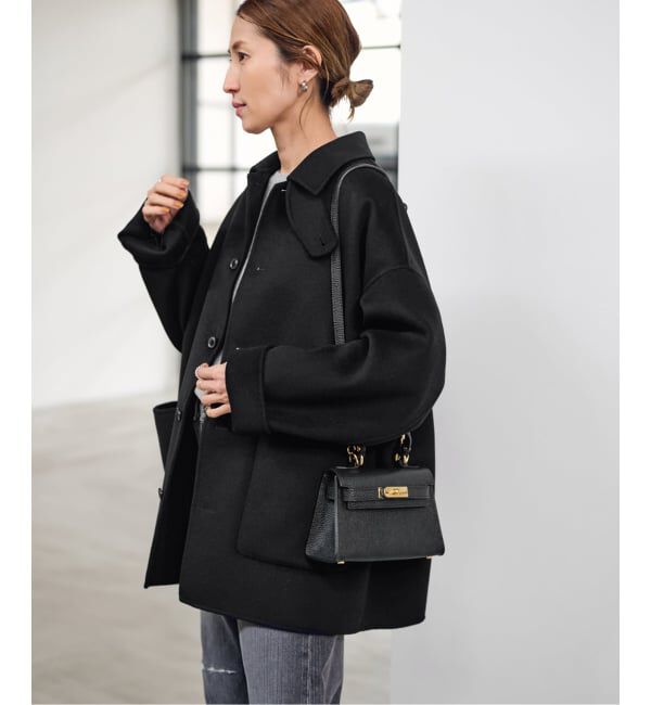 FRAMeWORK「ハミルトンバルカラーミドルコート」|ステンカラーコート|