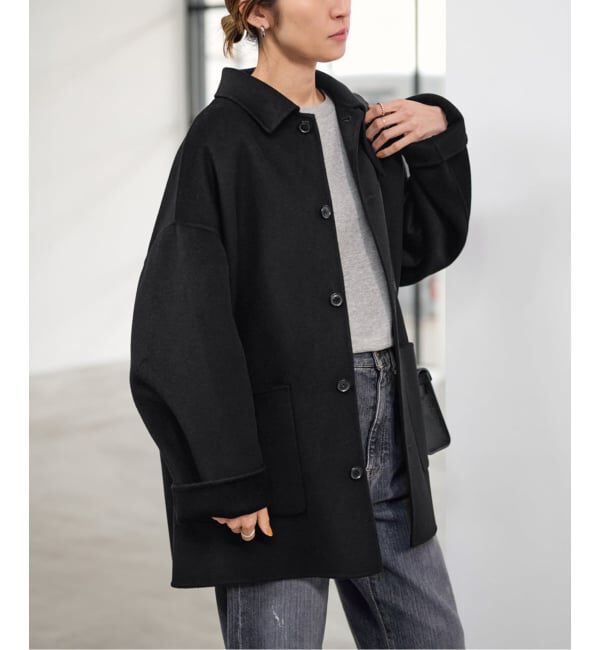 FRAMeWORK「ハミルトンバルカラーミドルコート」|ステンカラーコート|