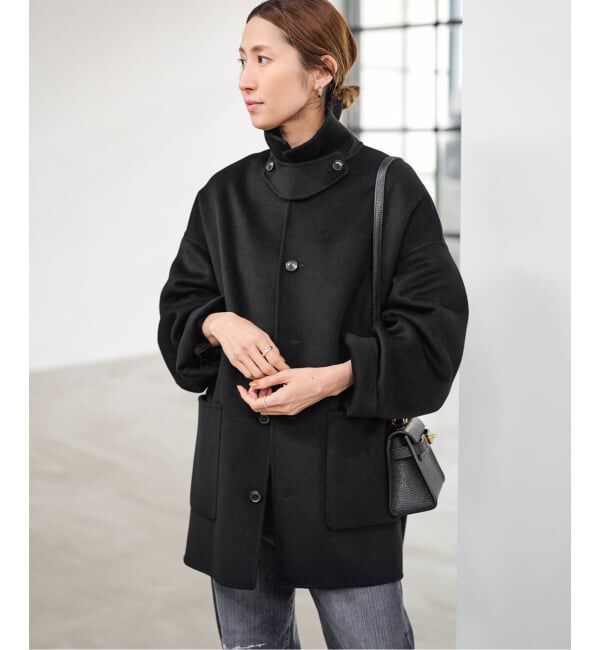 FRAMeWORK「ハミルトンバルカラーミドルコート」|ステンカラーコート|