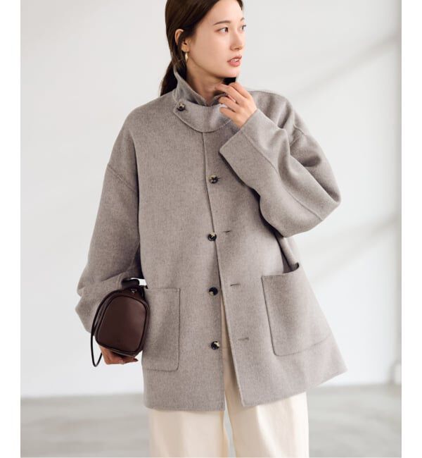 FRAMeWORK「ハミルトンバルカラーミドルコート」|ステンカラーコート|