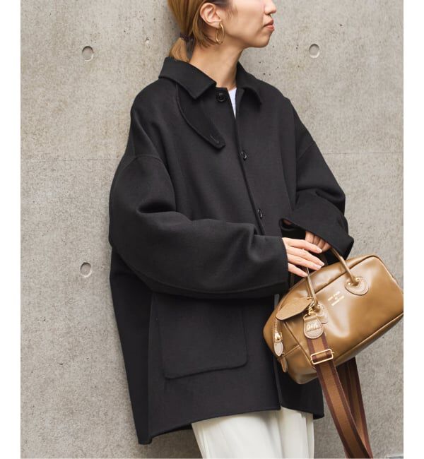 FRAMeWORK「ハミルトンバルカラーミドルコート」|ステンカラーコート|