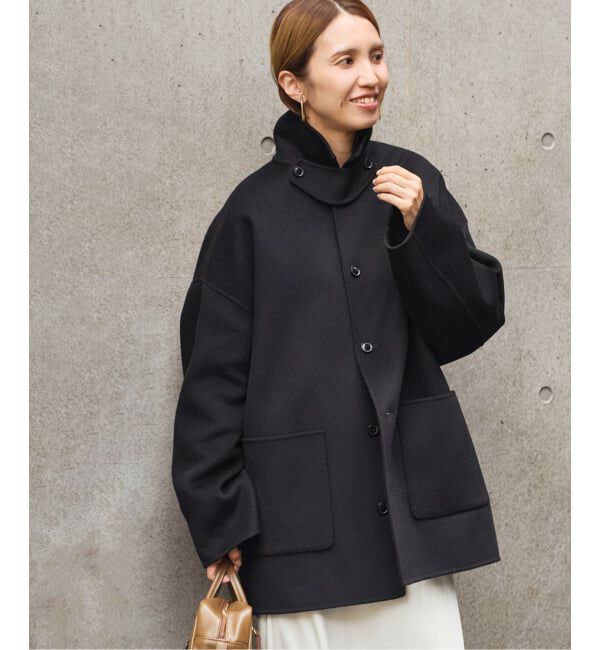 FRAMeWORK「ハミルトンバルカラーミドルコート」|ステンカラーコート|