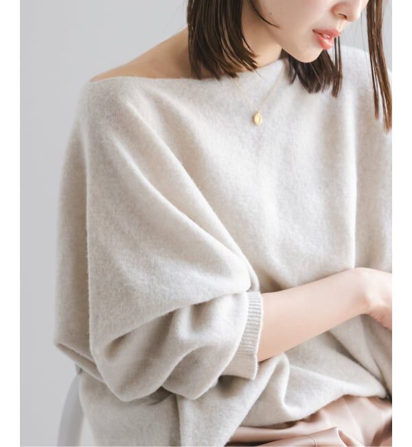 NOBLE「《WEB・一部店舗限定追加2》ファインウールドルマンプルオーバー」|ニット・セーター|ベージュ