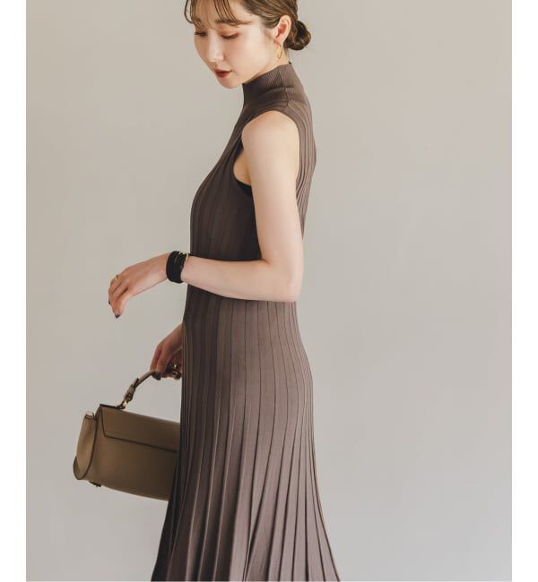 NOBLE「【NOBLE&times;L'AUBE BLANC】シアーワイドリブニットワンピース」|ワンピース|