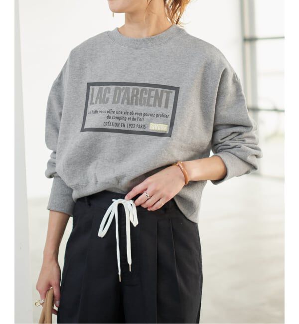 Spick and Span「La Hutte / ラ ユット 別注クロップスウェット*」|スウェット・ジャージ|