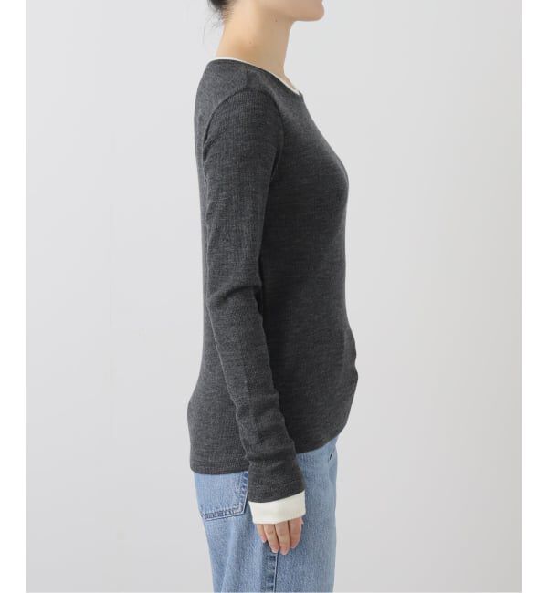  「【洗える】配色ウールテレコカットソー」|Tシャツ・カットソー|