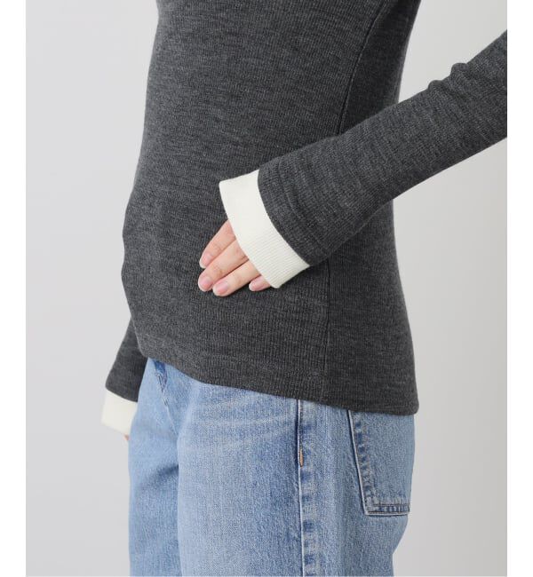  「【洗える】配色ウールテレコカットソー」|Tシャツ・カットソー|
