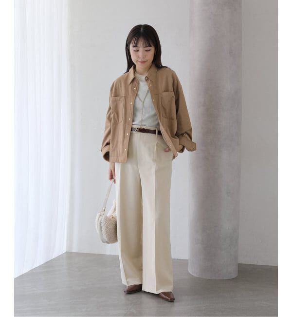  「【洗える】配色ウールテレコカットソー」|Tシャツ・カットソー|