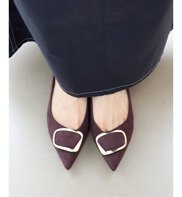  「《追加》3cmポインテッドニュアンスバックルパンプス」|パンプス|